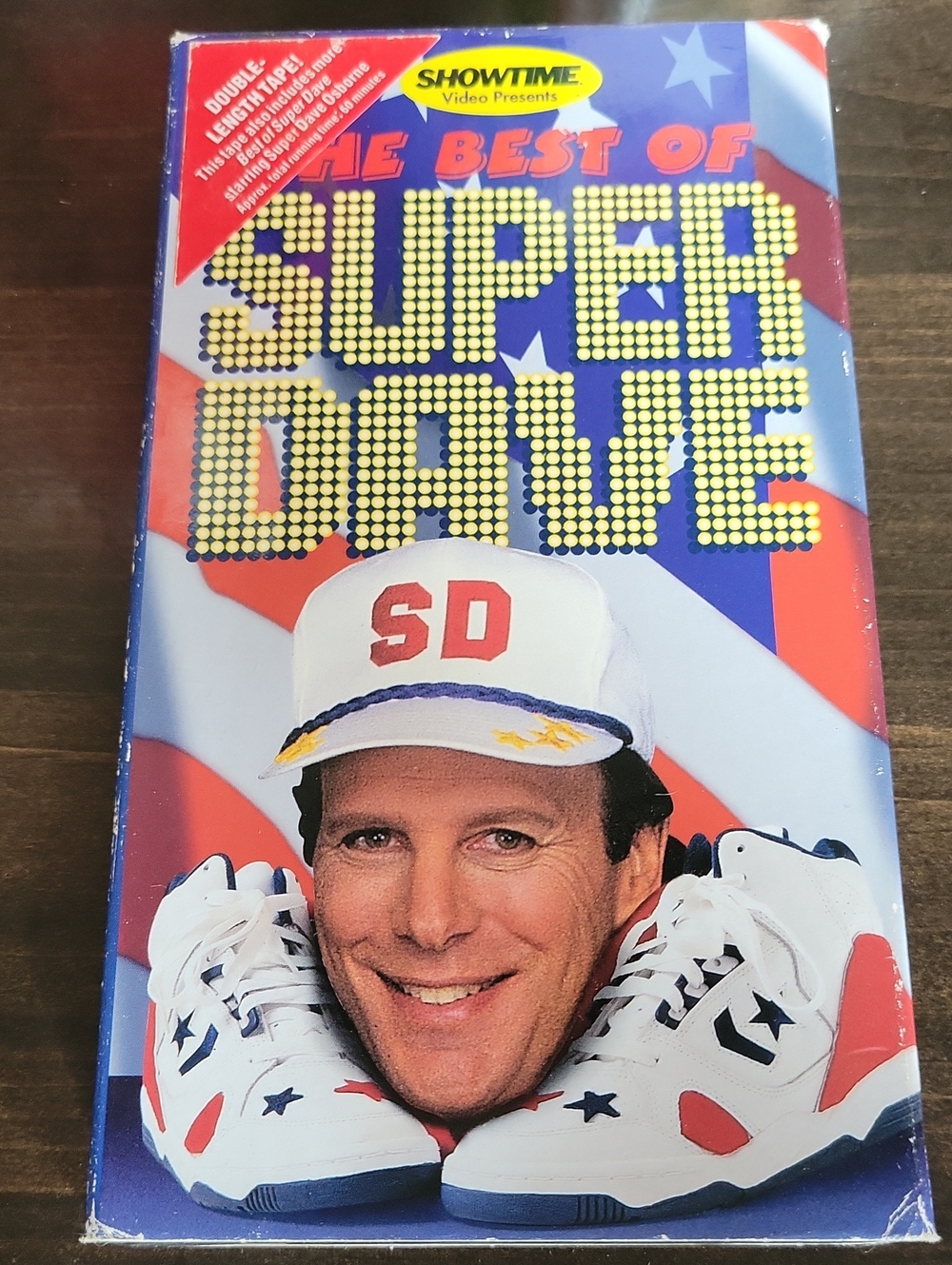 White Red Blue 'The Best of Super Dave' Collectible VHS Cover